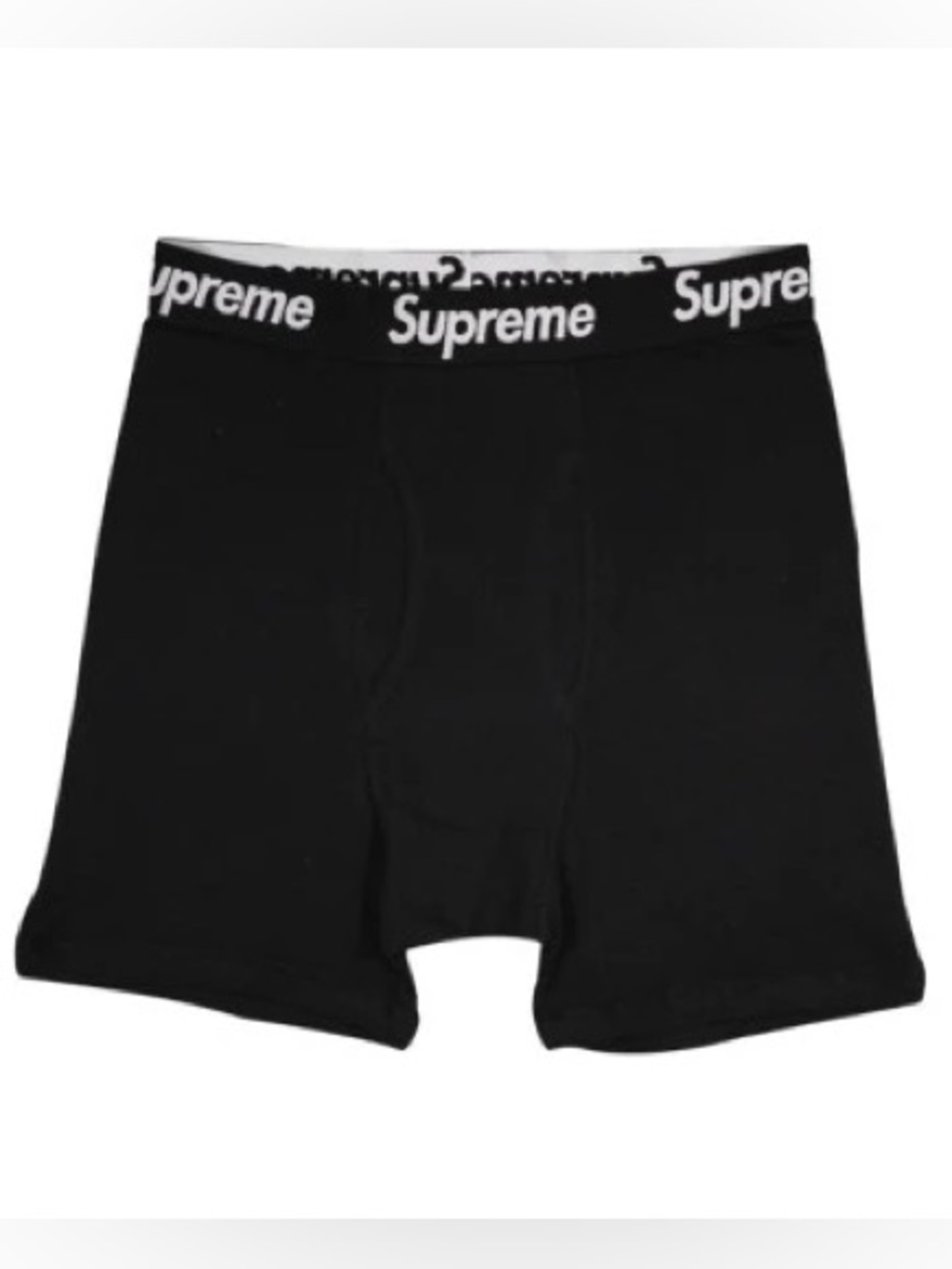 Supreme Black Men's Boxer Briefs with Logo Waistband